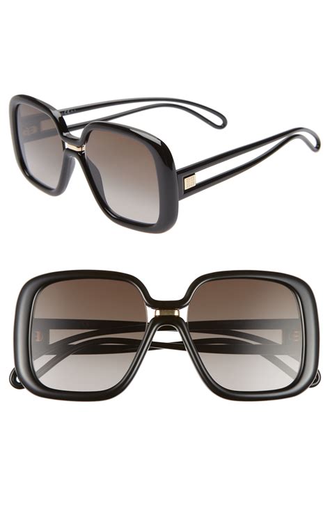 givenchy rectangle sunglasses|givenchy 55mm oversized sunglasses.